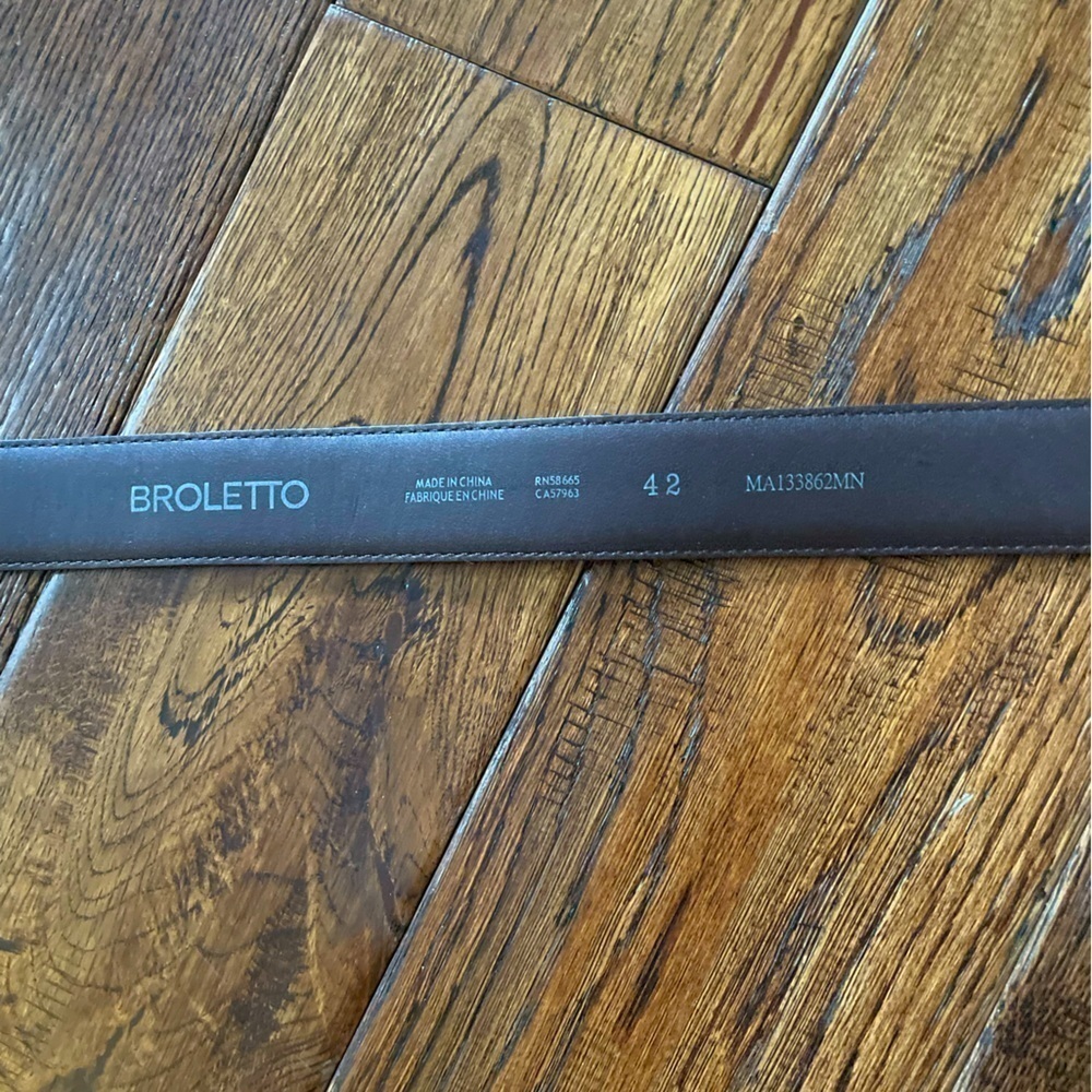 Broletto Brown Pebbled Leather Belt - Picture 5 of 6